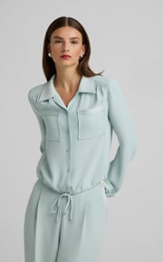 Satin Back Crepe Blouse