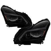 Xtune Projector Headlights Infiniti G37 Sedan (10-13) [w/ DRL & LED Sequential Turn Signal] Black / Smoke / Chrome