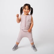 Rag Romper - Lilac Mini Check