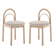 Gilles Linen Arched Dining Chair (Set of 2) - Beige
