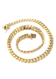 14K Gold Chain, 19.4 grams  Mens Hollow Miami Cuban Link Chain  100% Authentic stamped 14k for metal purity and Authenticity