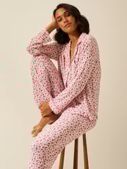 Emily English X S&S Long Pajama Set - Raspberry
