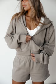 TerrySoft Cropped Zip Up