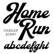 BFC Home Run Chiseled Vintage Script Sports Font