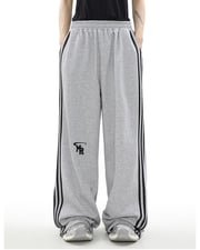 MRNEARLY Wide Leg Track Pants