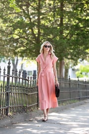 Betty Dress Linen - Terracotta