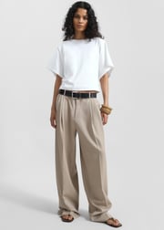 Dunbar Pleated Trousers - Taupe