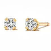 round diamond stud earrings 1/10 ct. tw. 14kt yellow gold
