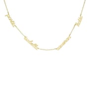 Personalized Script Nameplate Necklace - 4 Names