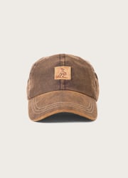 Running Horse Leather Patch Hat | Brown