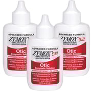 3-PACK Zymox Plus Otic Advanced Formula w/ Hydrocortisone 1.0% (3.75 oz)