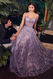 Cinderella Divine CB102 - Corset Prom Gown with Delicate Appliques