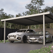 5.5m x 5.4m Double Carport - Zinc
