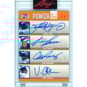 Sammy Sosa, Jose Canseco, Alex Rodriguez & Vinny Castilla Autographed 2021 Leaf Power of 4 Card #TP4-03