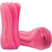 Firefly Yoni Stroker Silicone Glow-In-The-Dark Penis Masturbator - Pink