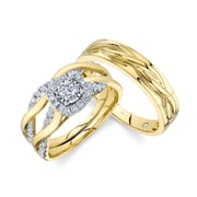 Shy Creation Women's 0.57 ct. Diamond Trio Set in 14k Yellow Gold