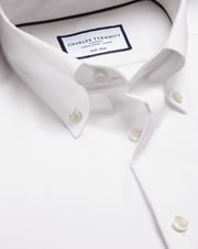 Button-Down Collar Non-Iron Shirt - White