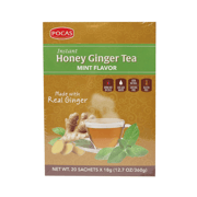 [Best Before: 10/26/2025] Pocas Original Honey Ginger Tea with Mint, 12.7 oz