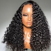 WOWANGEL Raw Hair Deep Wave 13X4 HD Lace Full Frontal Wig Pre Plucked