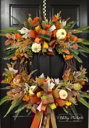 Abundance of Fall Round Wreath (OVERSIZED)