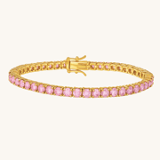 Pink 4mm Tennis Bracelet