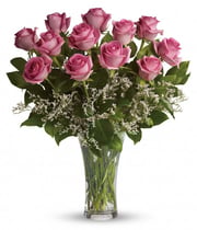 Make Me Blush Pink Rose Bouquet at Send Flowers