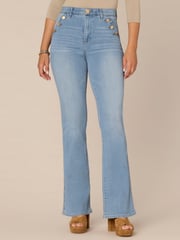 "Ab"solution Skyrise Itty Bitty More Boot Jean with Sailor Buttons