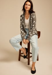 Halloween Ghost Open Front Cardigan