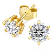 0.3/0.5/0.6/0.8/1.0/1.5 Carats *2 Round Excellent VVS1 Moissanite Earrings 0315