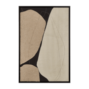 Uneven Ovals on Linen Framed Art