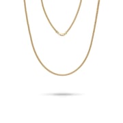 22" 2.5mm Hollow Franco Chain in Gold