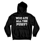 Who Ate It All Black Hoodie