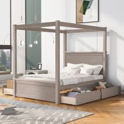 Grant Canopy Bed with Four Drawers