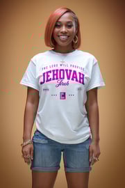 Jehovah Jireh | The Lord Will Provide Tee (Natural/Pink)