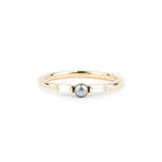 Tahitian Keshi Pearl & Diamond Mahana Ring