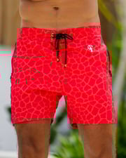 Mirage Swim Trunks - Red - 5"
