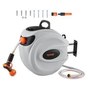 VEVOR Retractable Hose Reel Water Hose Reel 84'x5/8" 180° Swivel Wall-Mounted