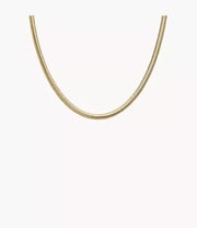 Moderne Stak Gold-Tone Stainless Steel Chain Necklace