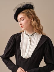 Luna 19 | 100% linen pintucked black dress