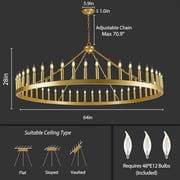 Wagon Wheel Candle Chandelier