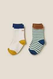 [25FW] Easy-Fit Striped Socks (2P)