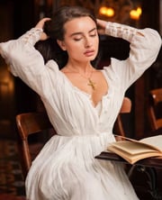 Josefina 19 | Dreamy Pleated Linen Gown