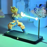 Dragon Ball Z Night Light Super Saiyan Goku Magnetic Lamp with Kamehameha Energy Effect USB Powered Anime LED Desk Lamp Collectible Figure Gift for Dragon Ball Fans Boys Room Decor Office Display