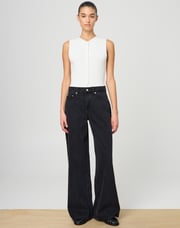 Mid Rise Wide Leg Jean