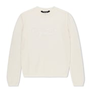 Script Cropped Long Sleeve (Cream)
