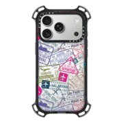 Bounce iPhone 17 Pro Case MagSafe Compatible - Travel Stamps