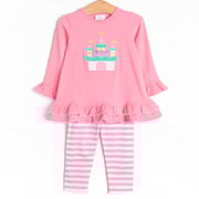 Castle Cutie Legging Set, Pink