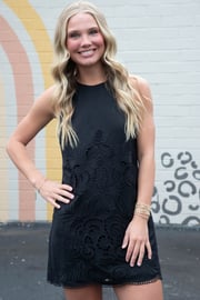 Melody Embroidered Blooms Dress, Black | Sanctuary