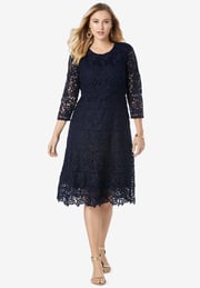 Lace Fit & Flare Dress
