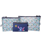 Disney's Stitch Hawaiian Print 3-pc. Travel Pouch Set